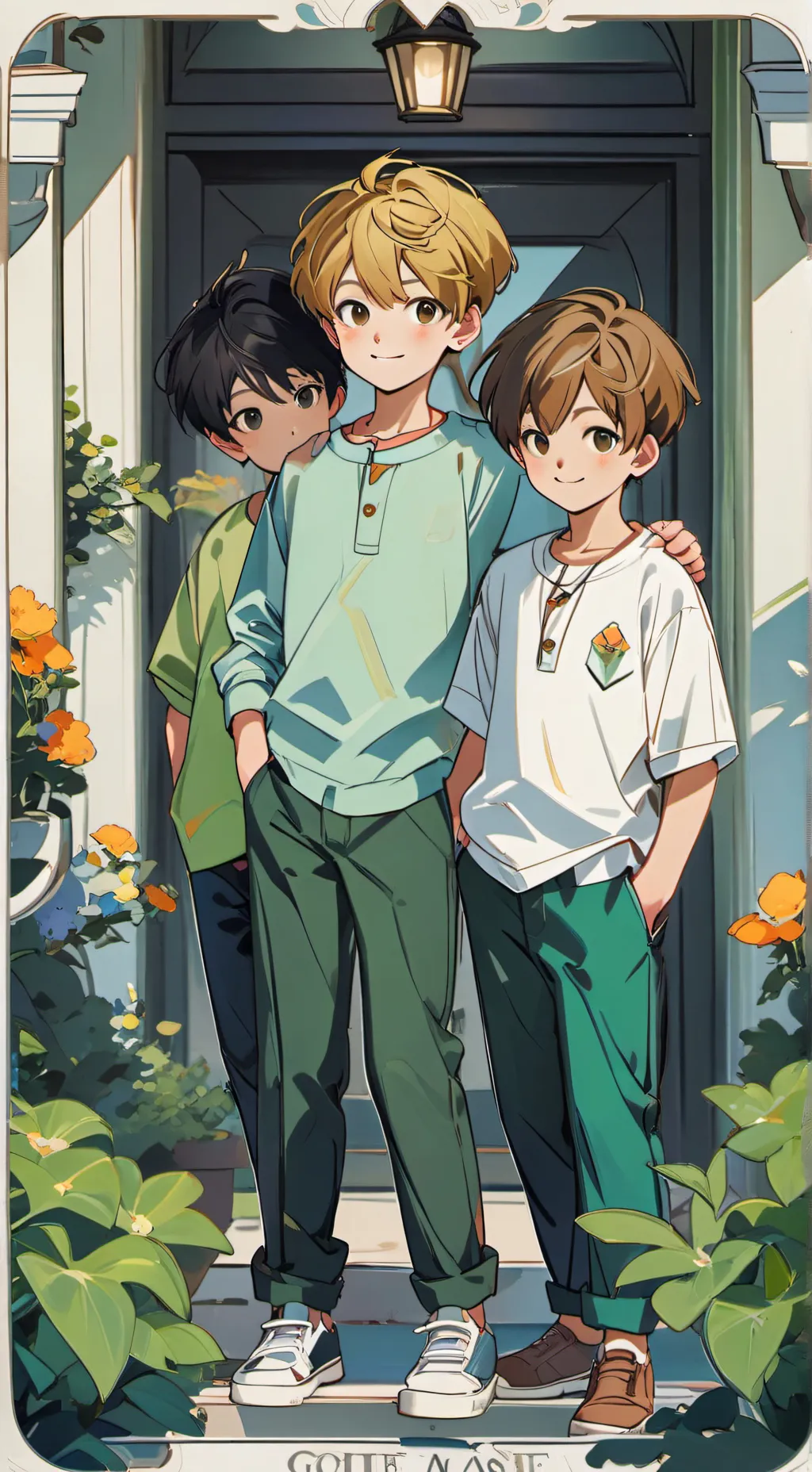 ai character: Family of 3  background