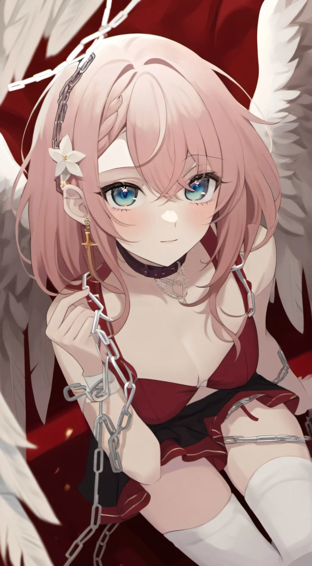 ai character: Chained angel background