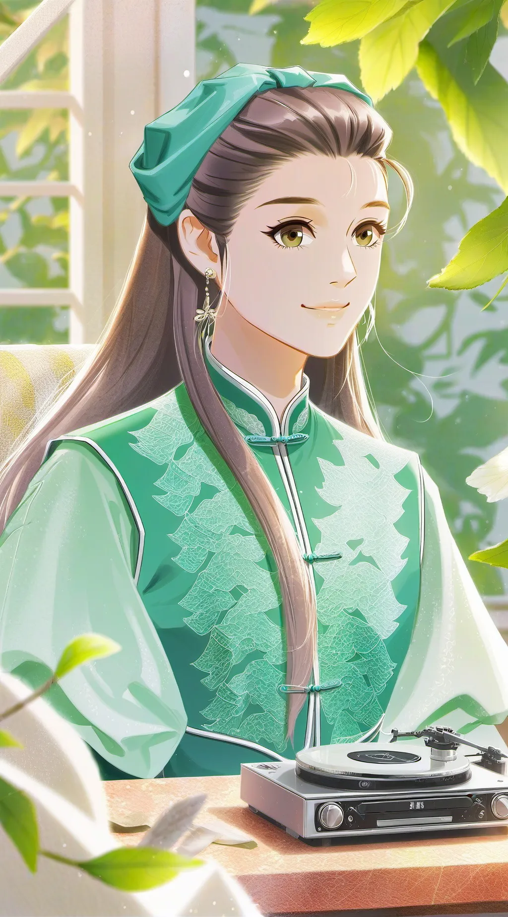 ai character: Ariana grande background