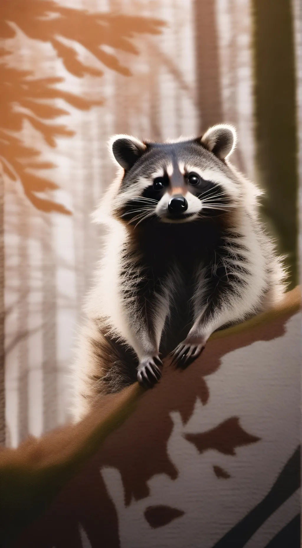 ai character: racoon background