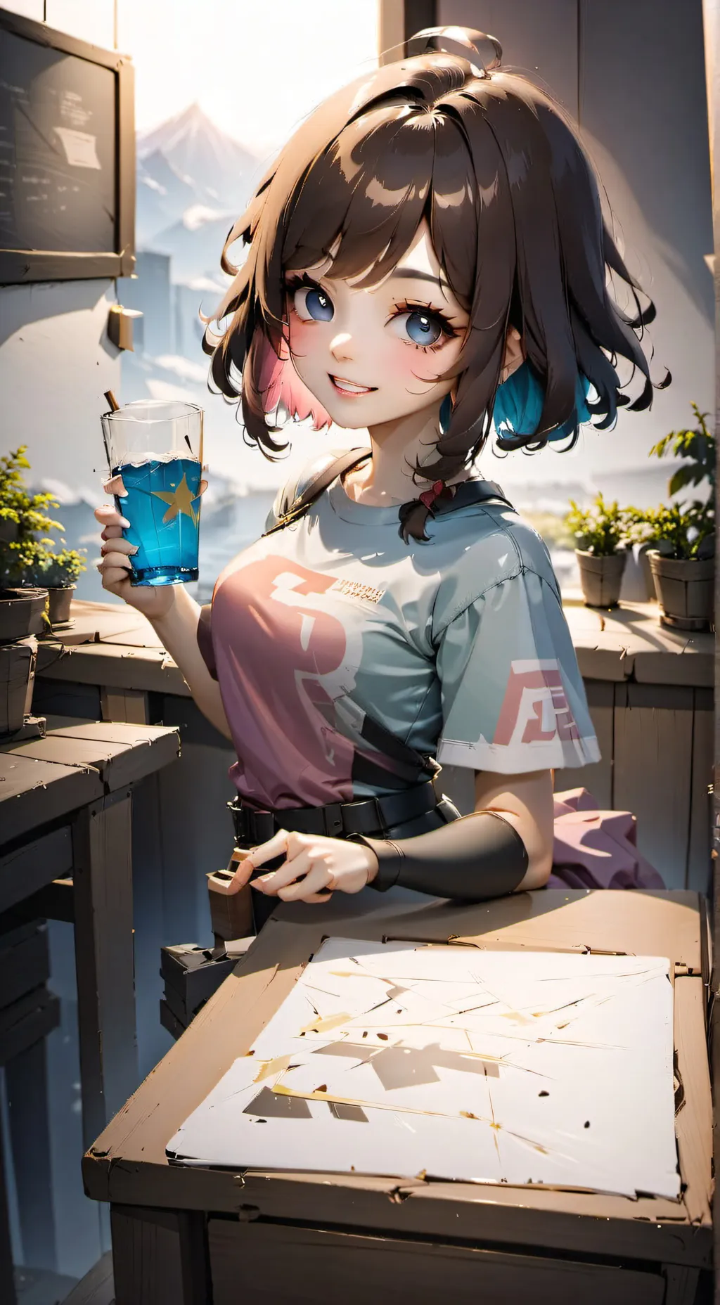 ai character: Rose background