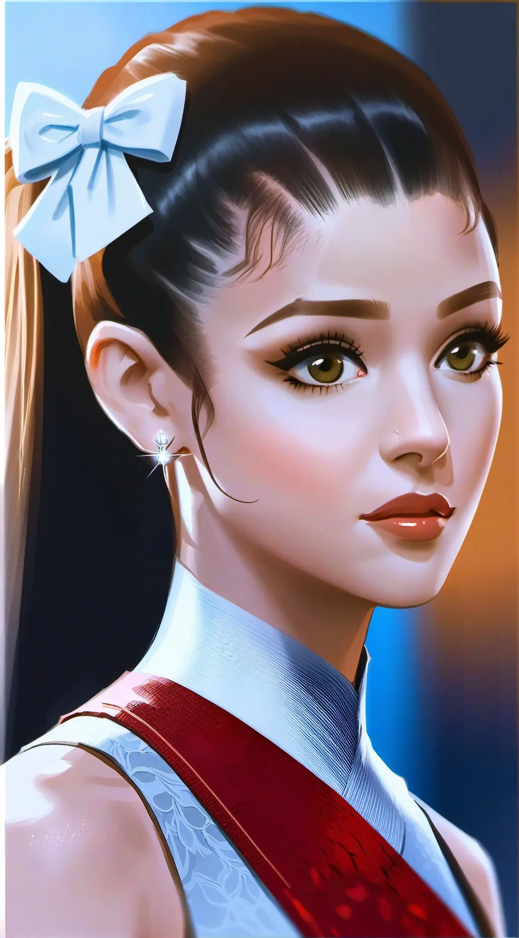 ai character: Ariana grande background