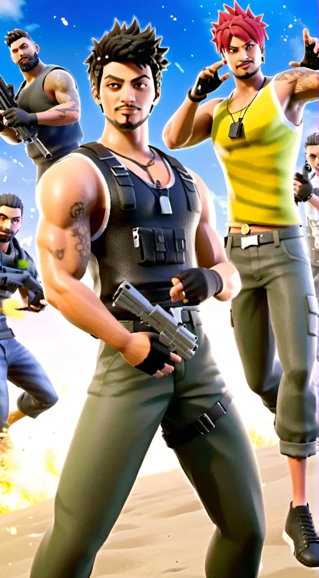 ai character: Fortnite Battle background