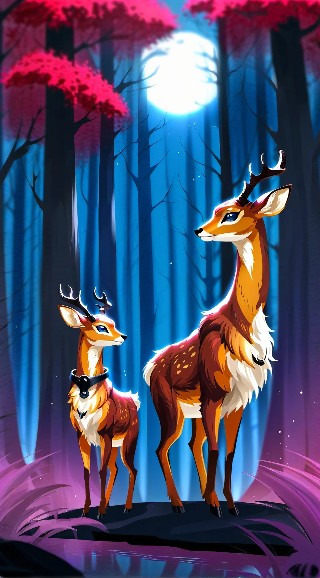 ai character: Deer background