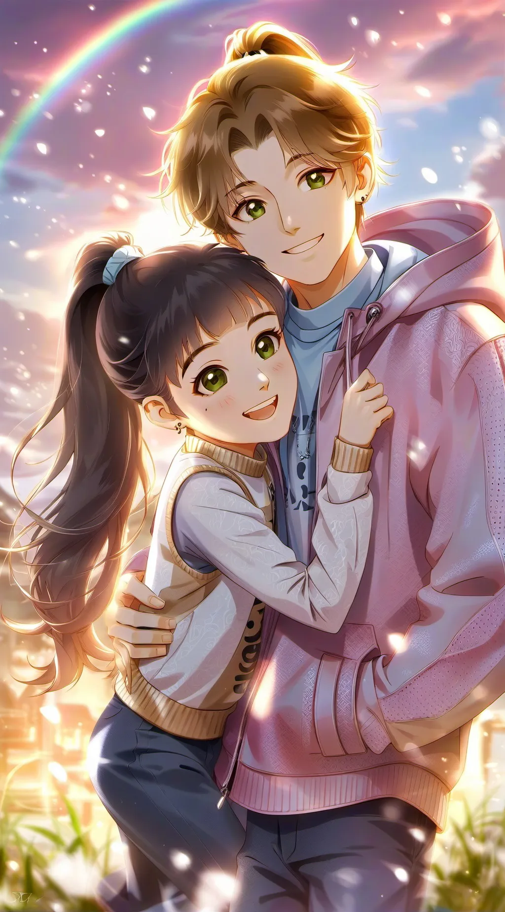 ai character: Ariana grande background