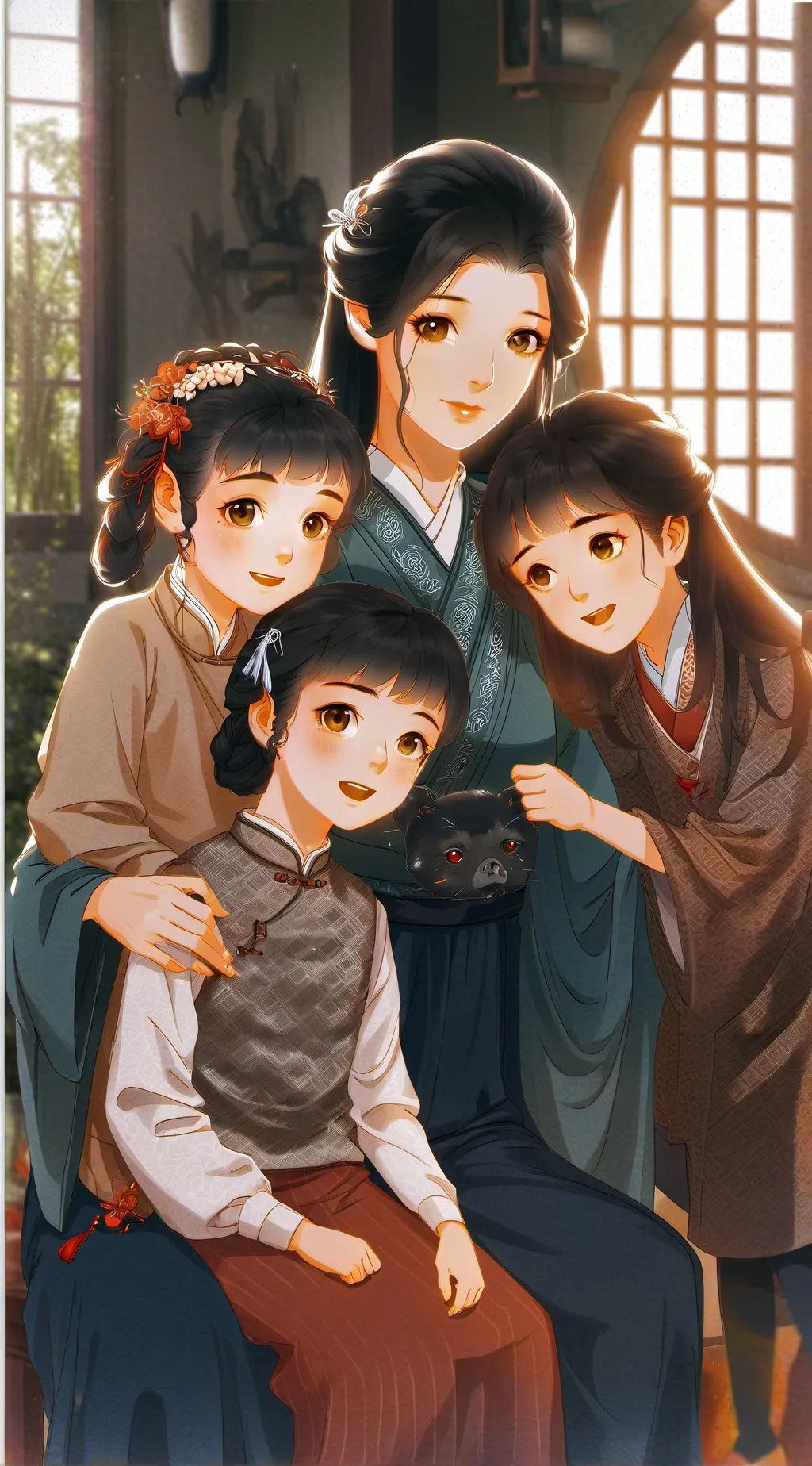 ai character: Lisa, Lianna& Lily background