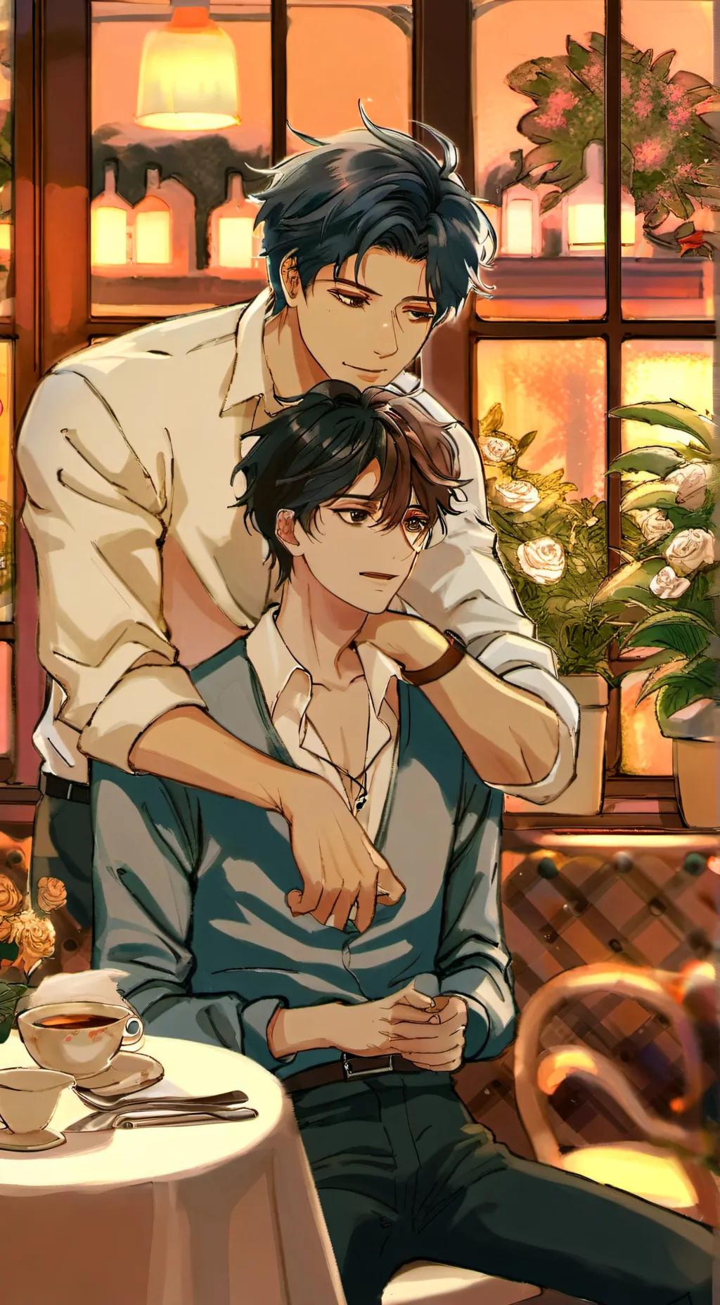 ai character: Aston  background