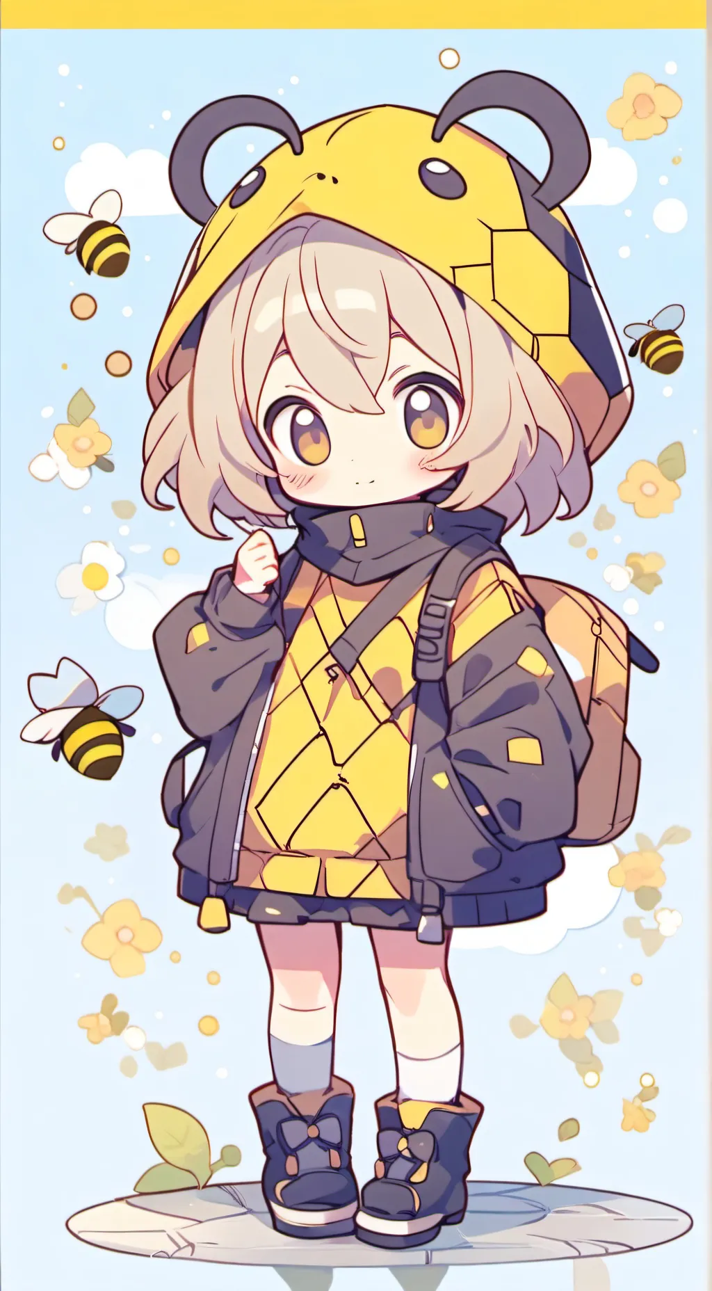 ai character: Abelhinha Chibi background