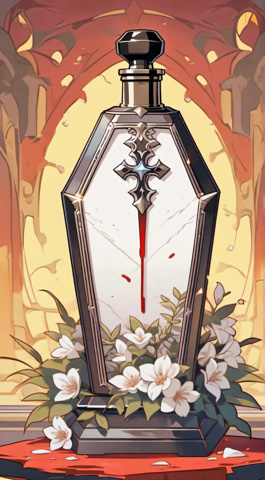 ai character: Goth spray bottle background