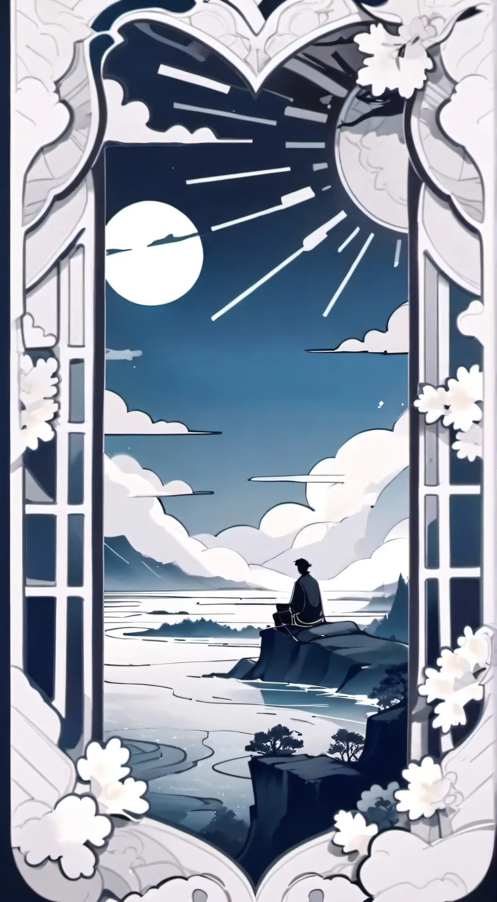 ai character: Kny christmas background