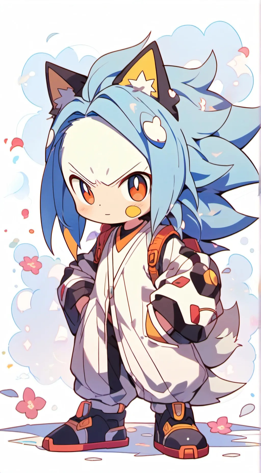 ai character: Sonic×Kny background