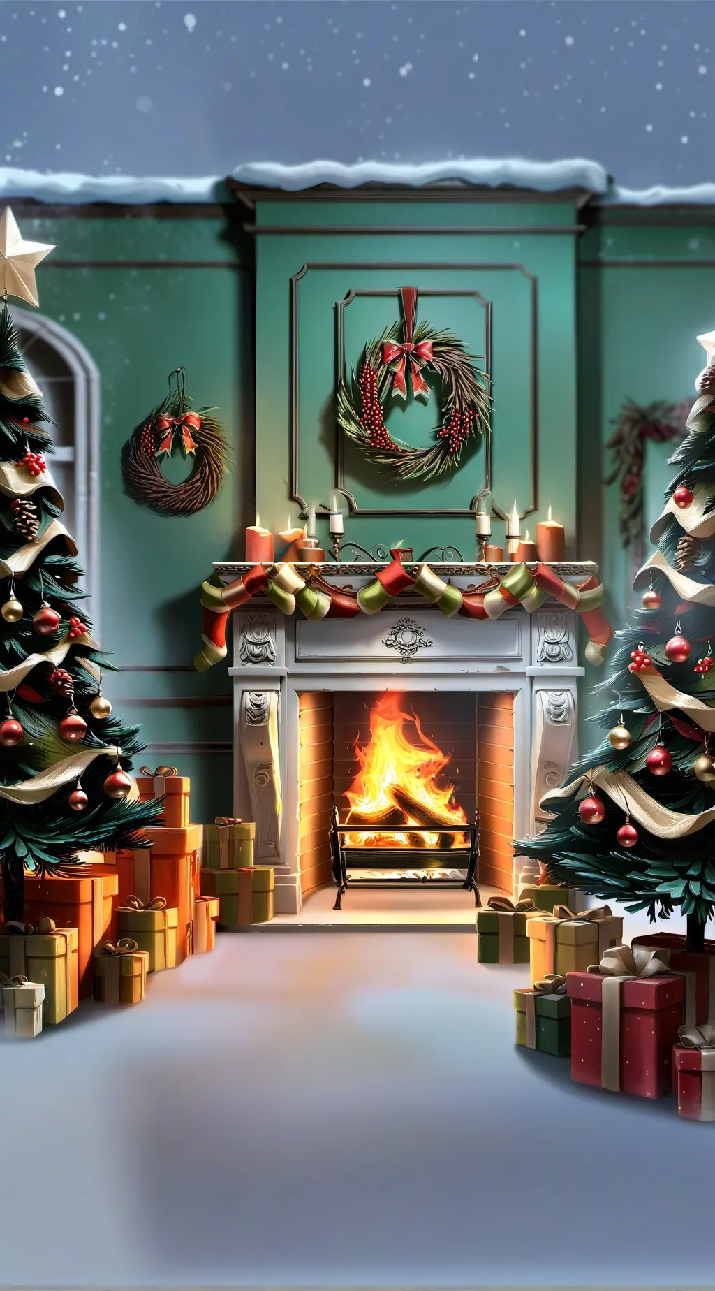 ai character: md christmas background