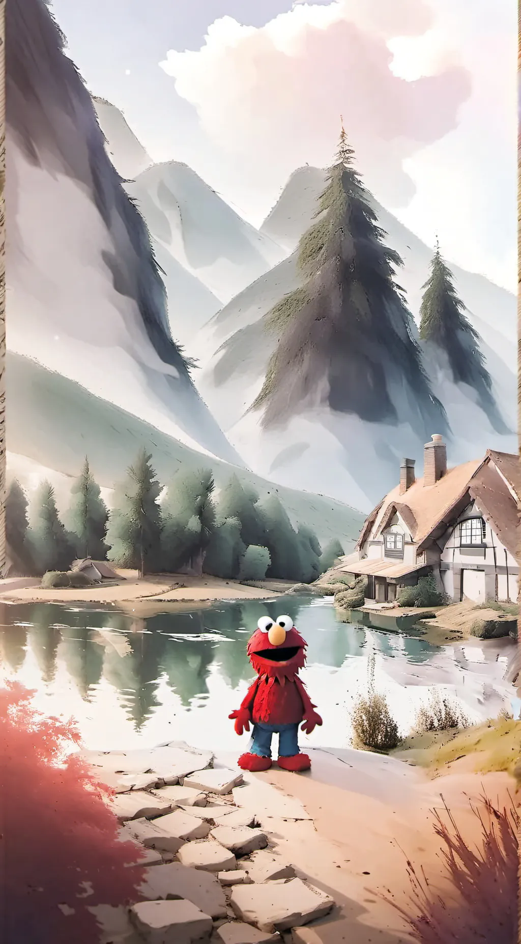 ai character: elmo original background