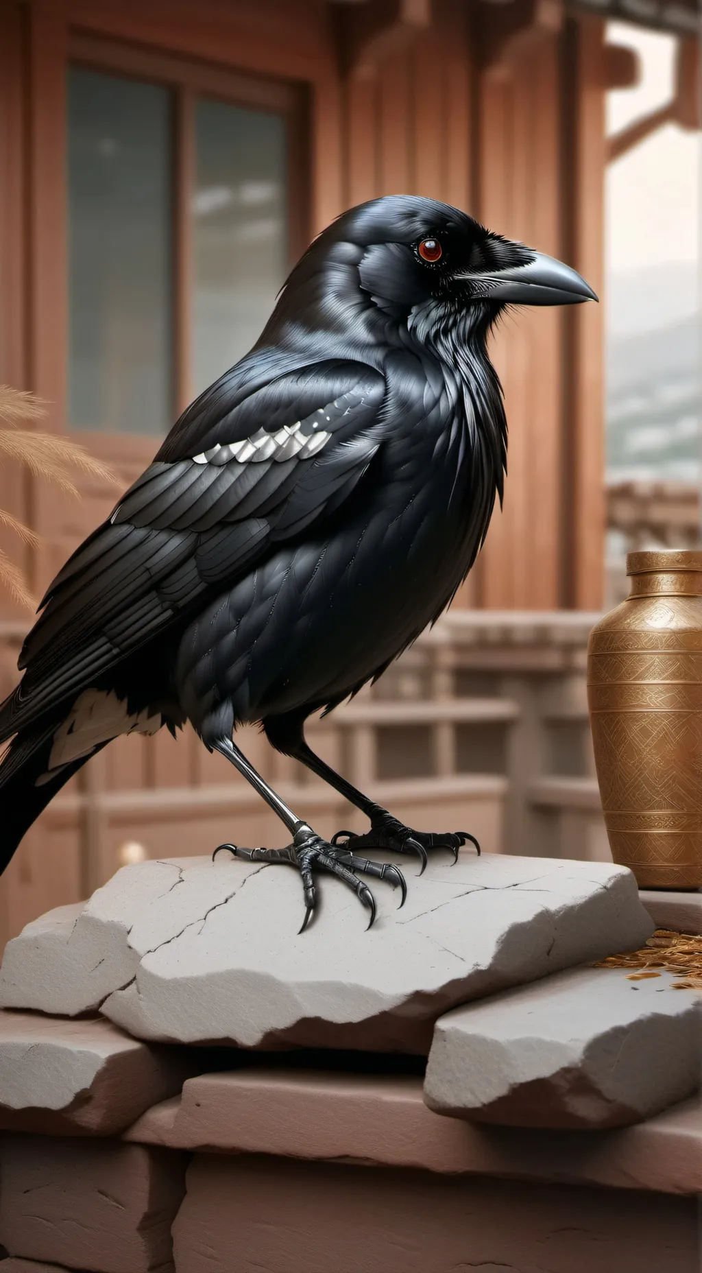 ai character: Eric the crow  background