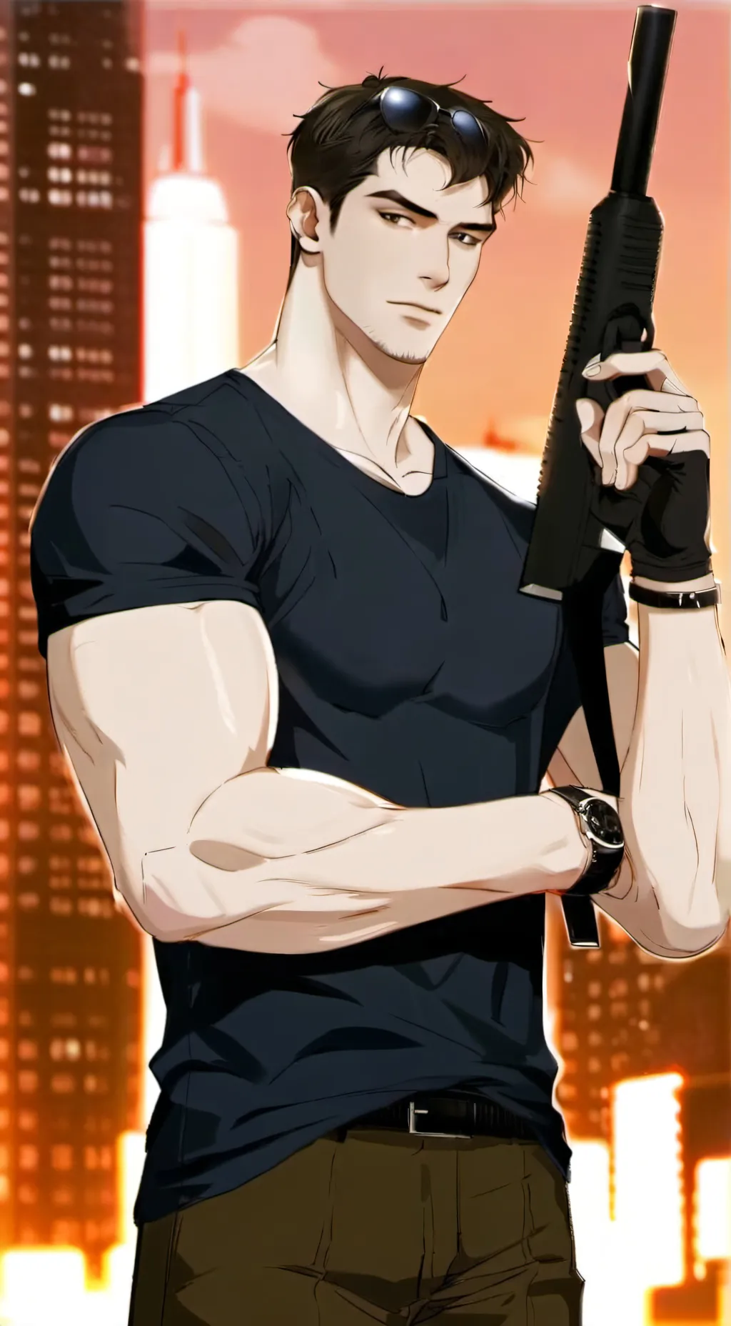 ai character: Den background