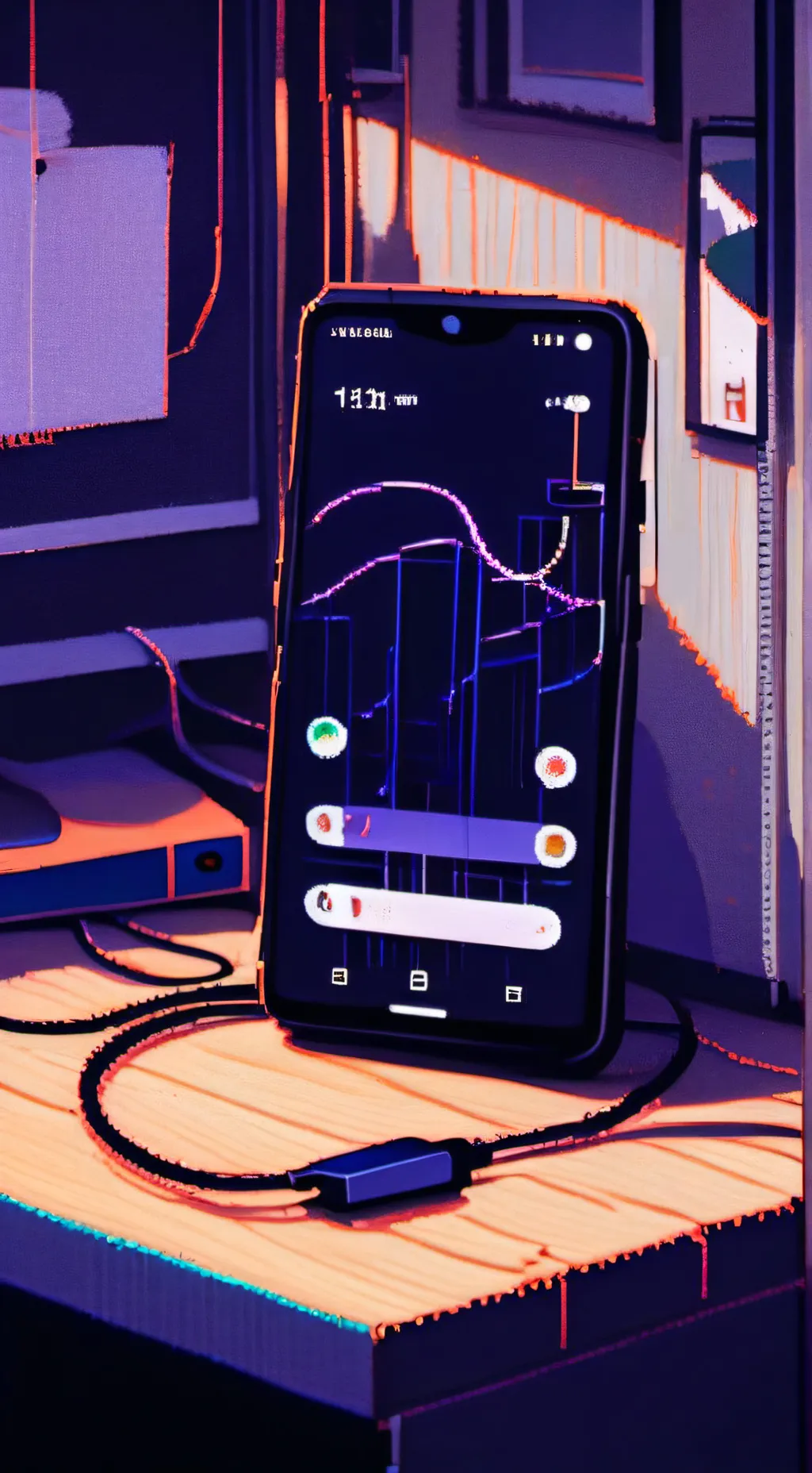 ai character: ceular background