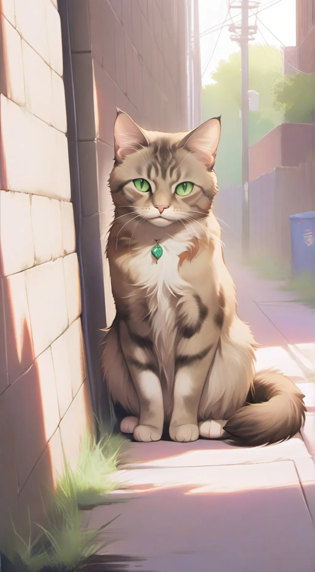 ai character: Homeless kitten background