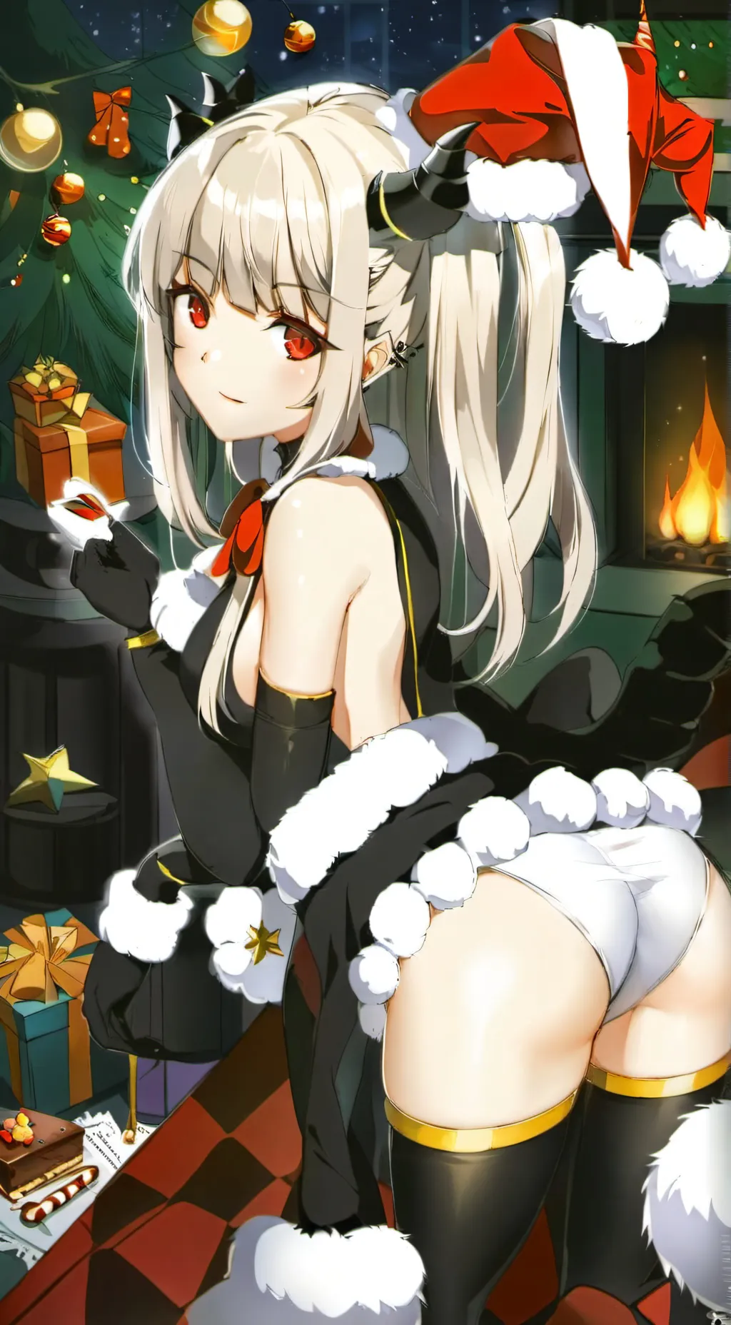 ai character: New Santa girl ! background