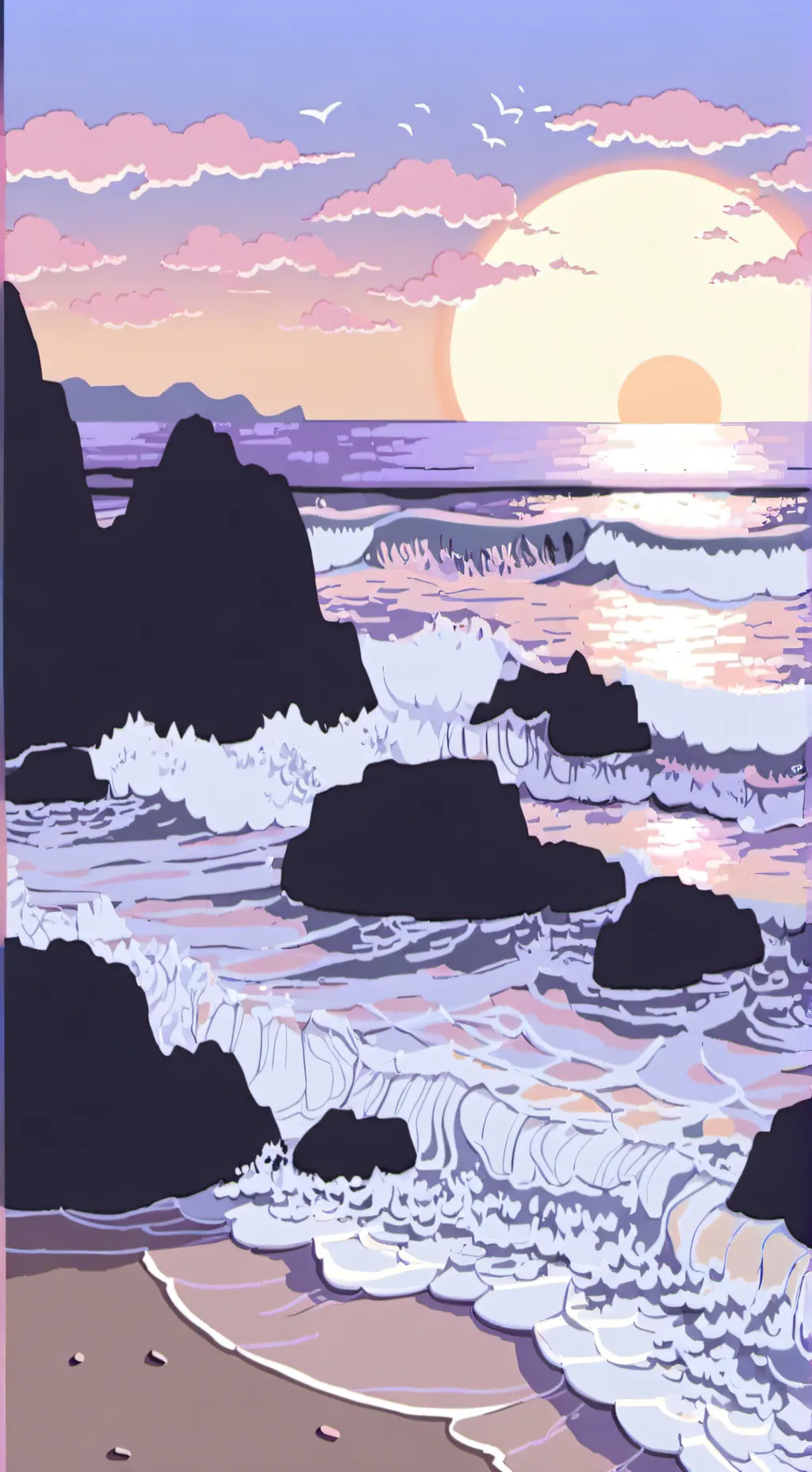 ai character: ~✨MHA beach✨~ background