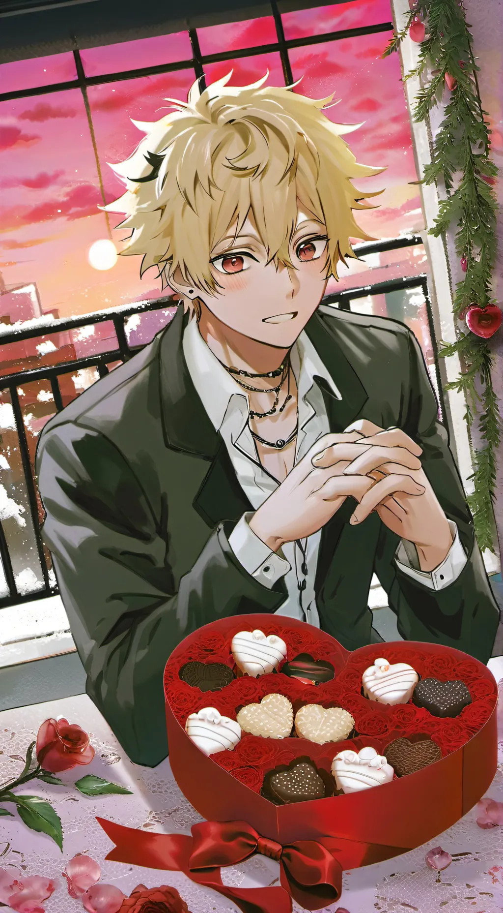 ai character: bakugo valantines background