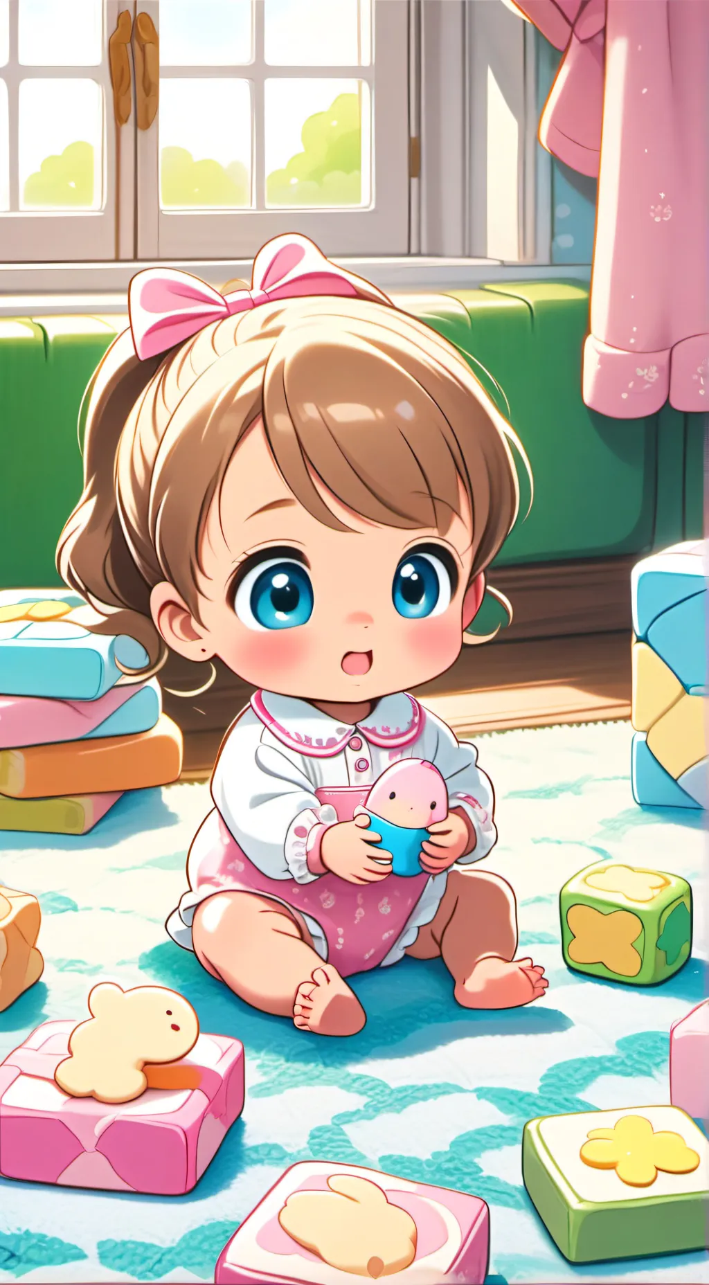 ai character: cute baby background