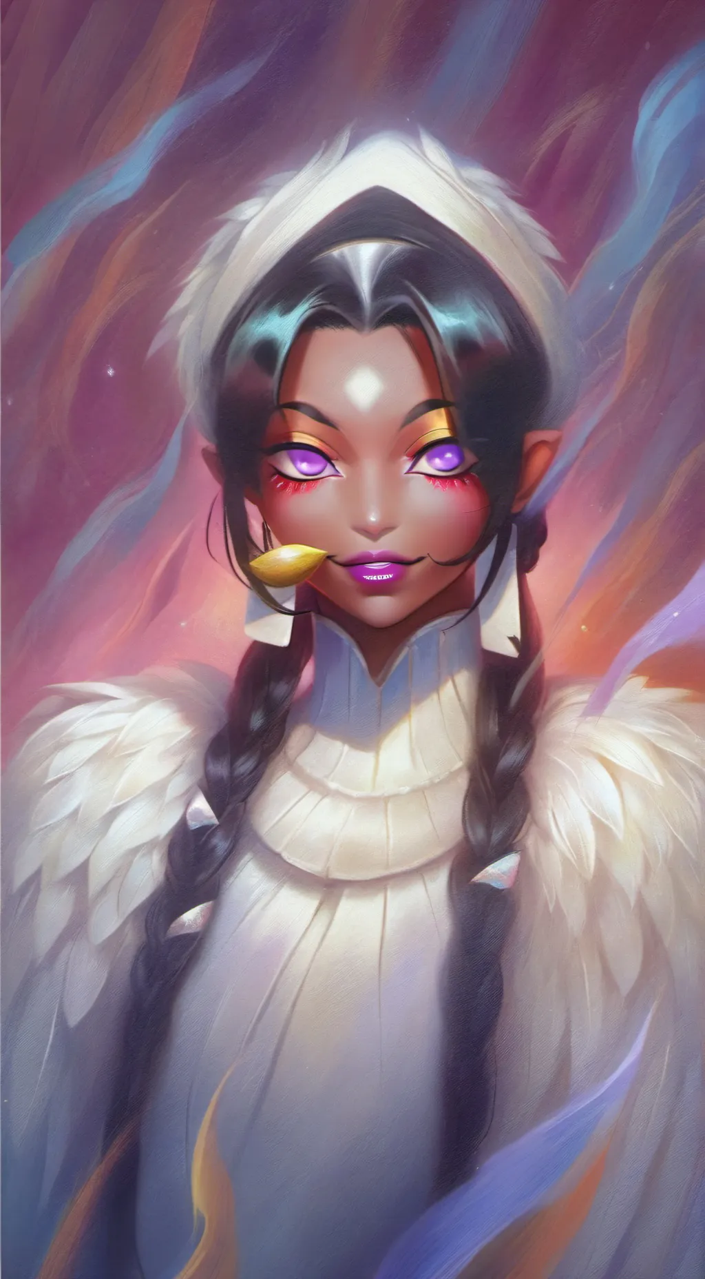 ai character: ice  background