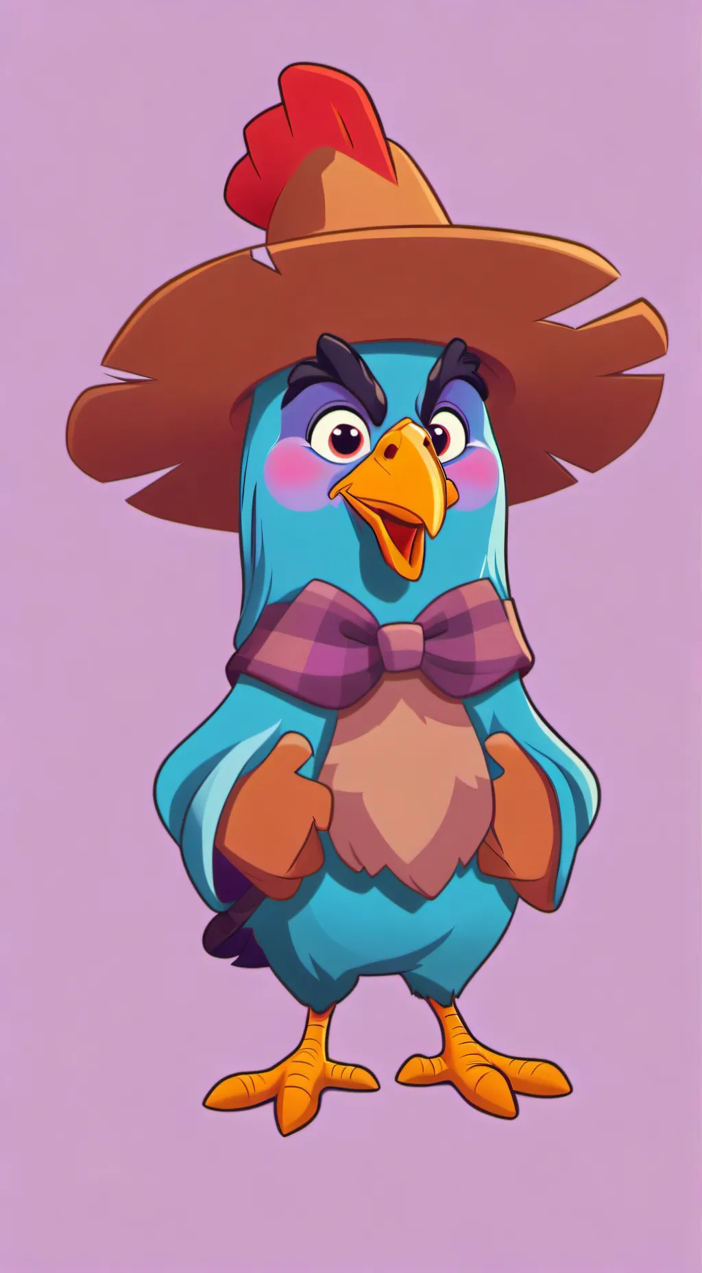 ai character: Larry the chicken background