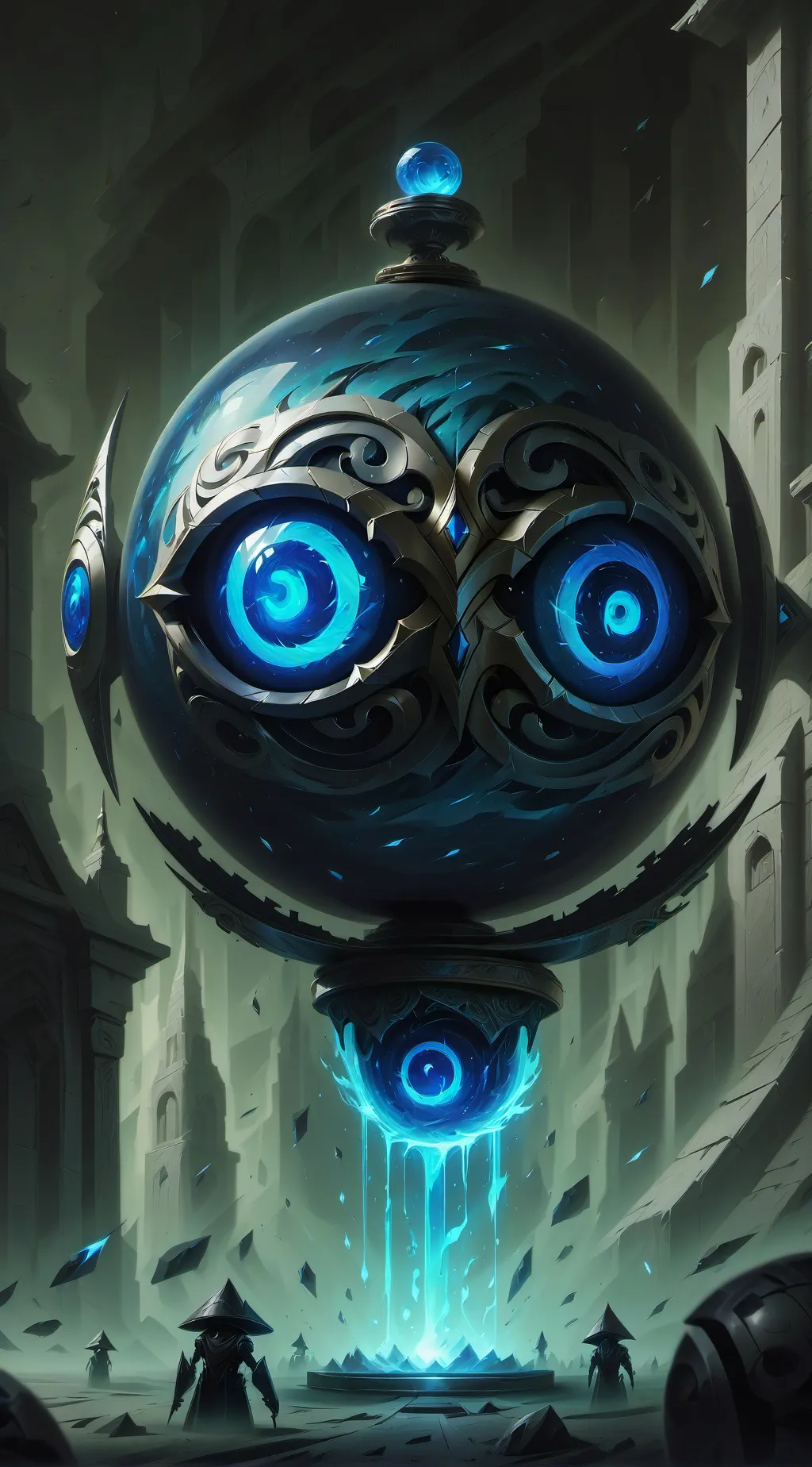 ai character: синий шар  background