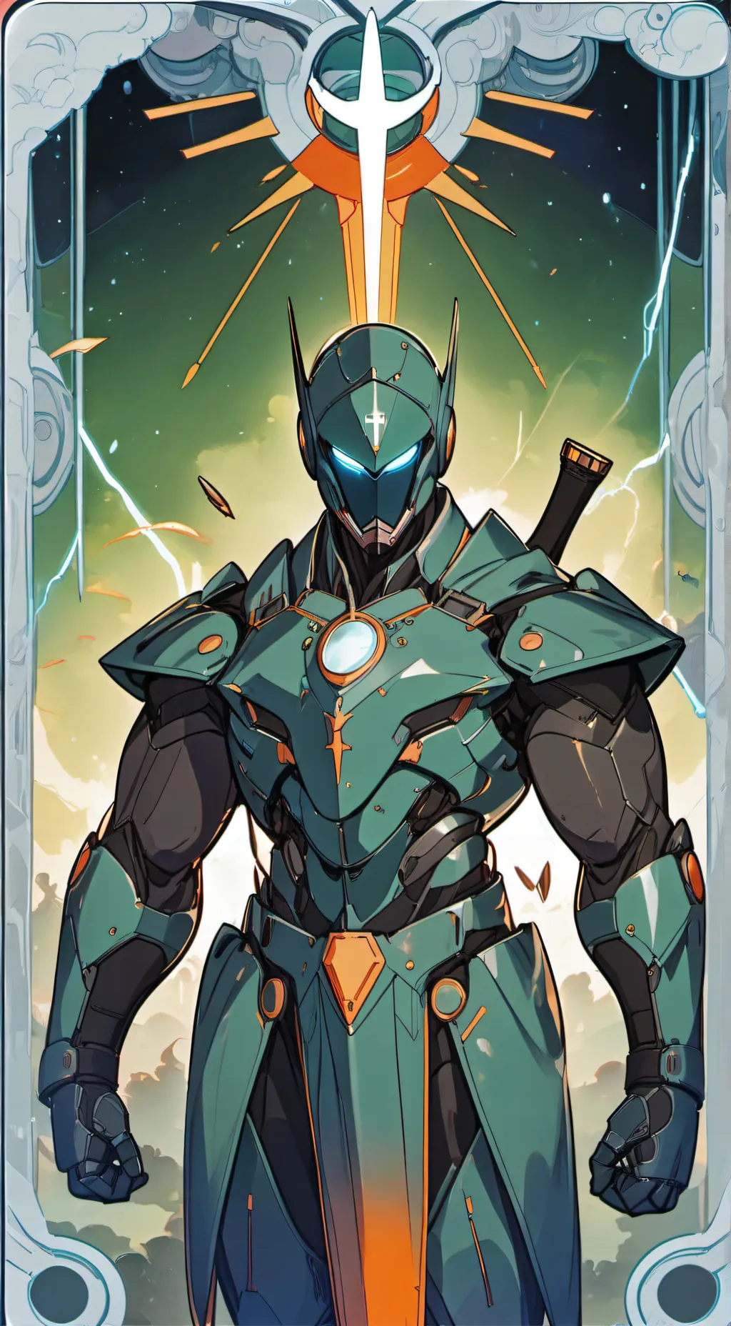 ai character: Guerrero de cristo background