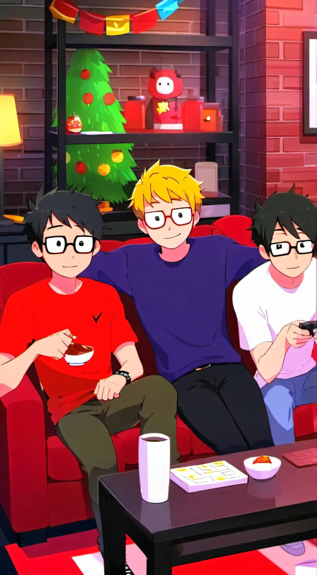 ai character: #Edd #Tom #Tord background