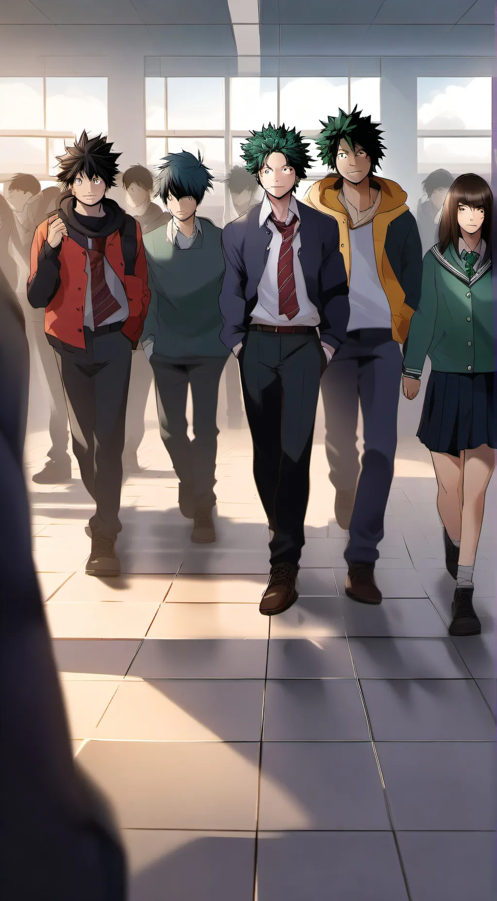 ai character: MHA escola  background