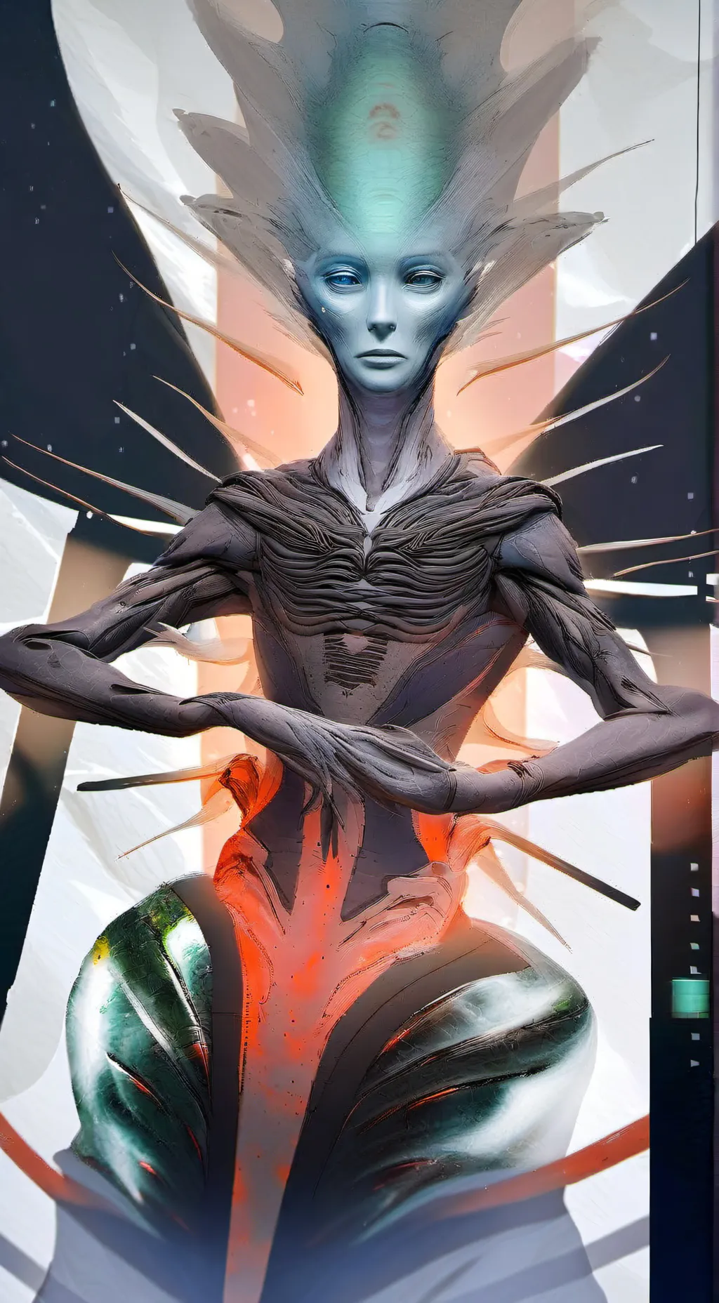 ai character: alien queen background