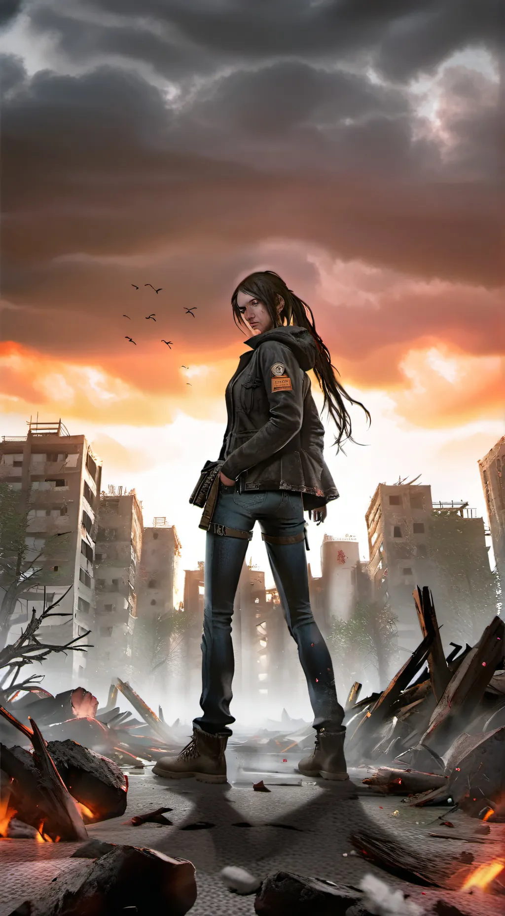 ai character: Kny zombies background