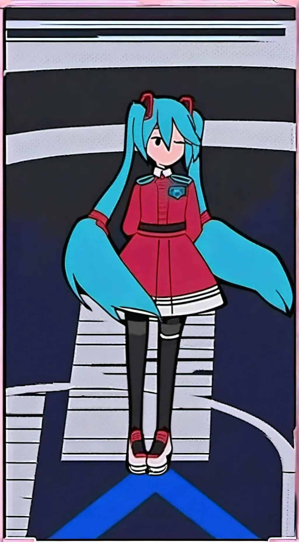 ai character: Cementerio de Miku background