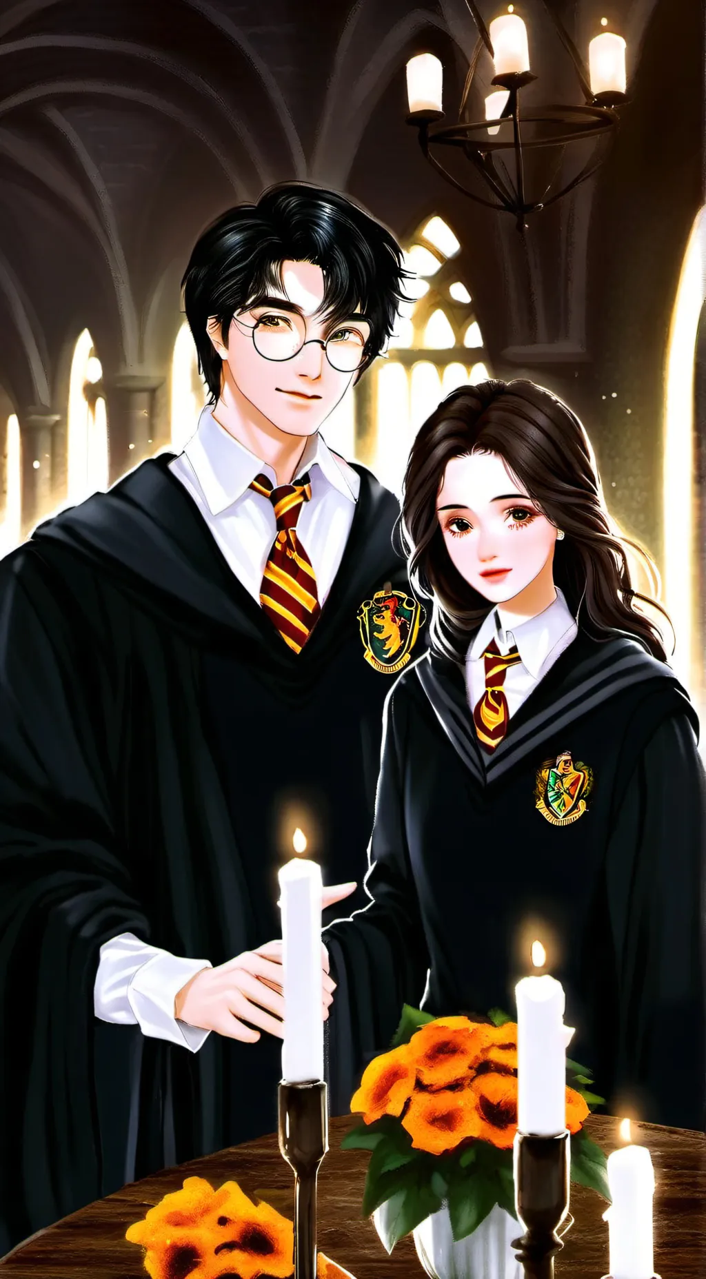ai character: Harry Potter Girlf background