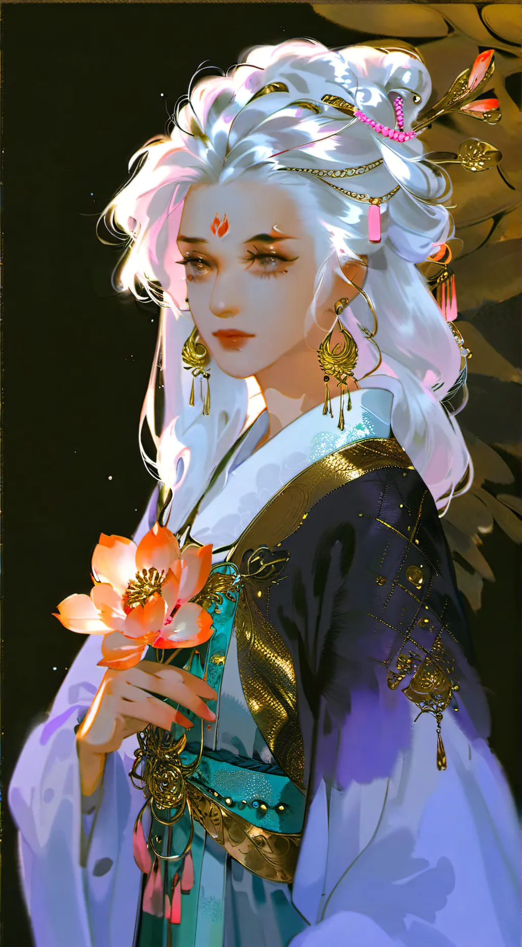 ai character: lavender background