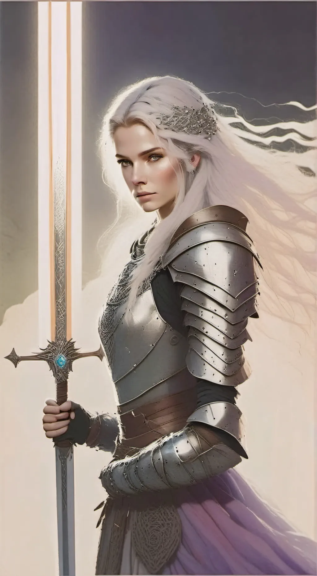 ai character: Knight light background