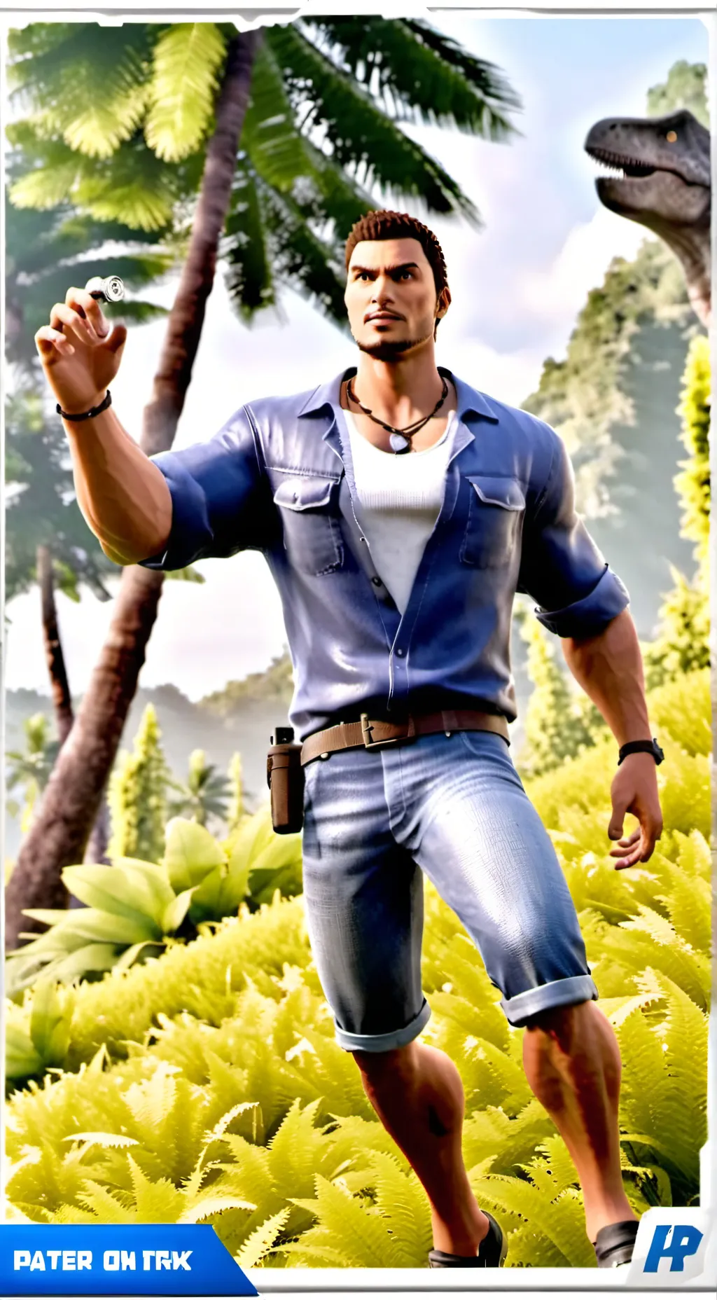 ai character: blue background