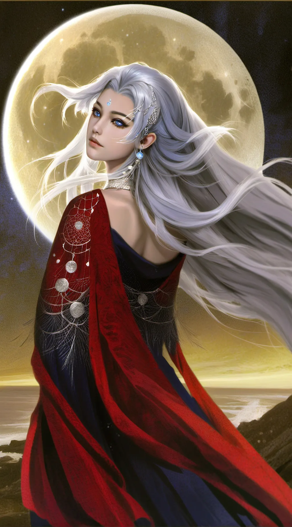 ai character: Moonlight Queen  background