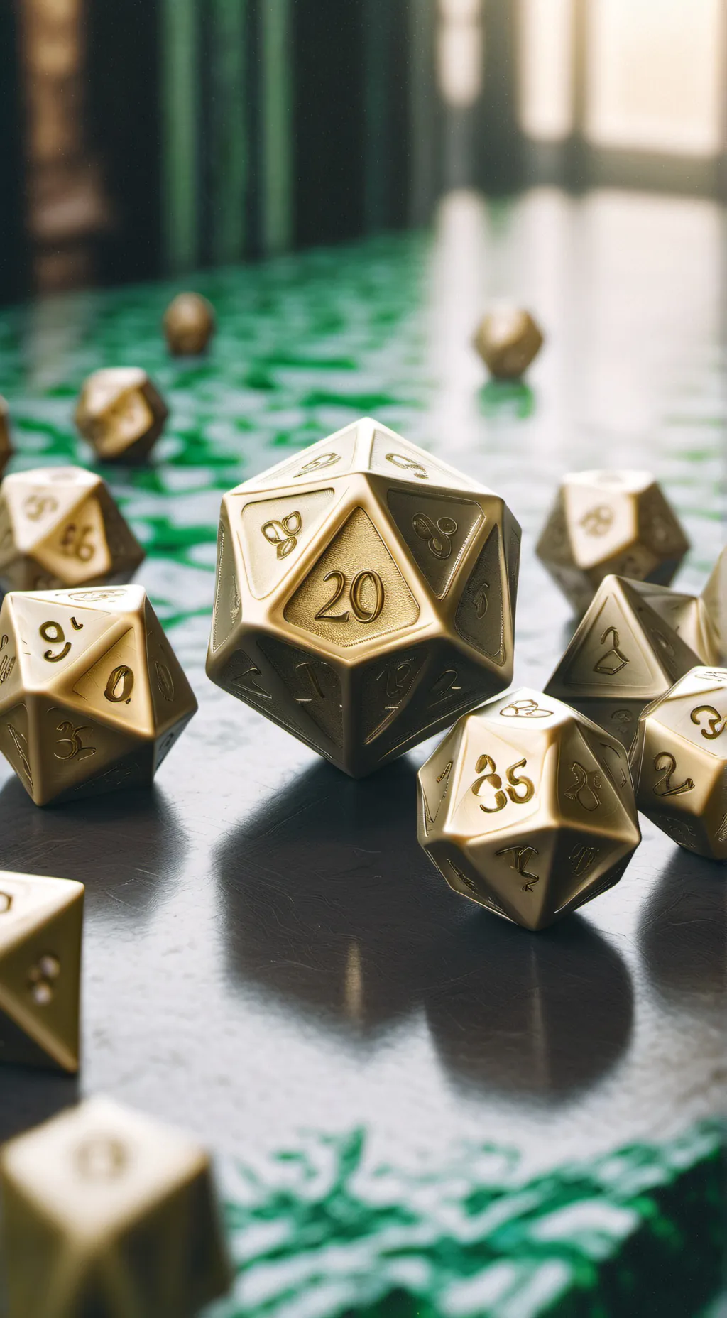 ai character: D20 Dice background