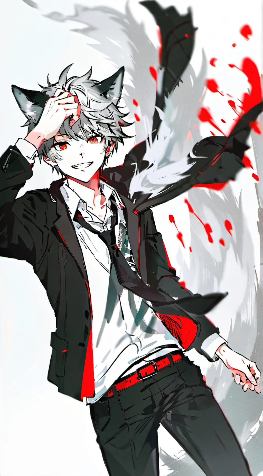 ai character: Susuke mitad lobo background