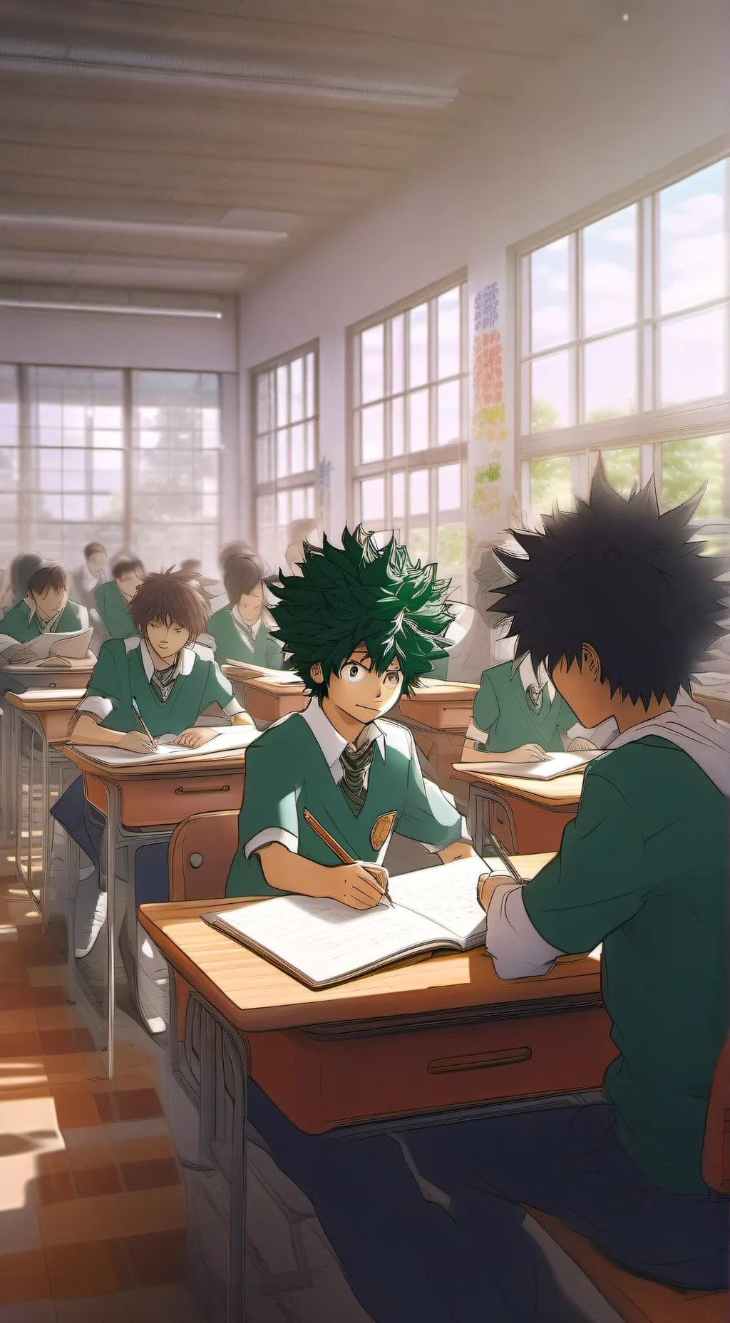 ai character: MHA escola  background