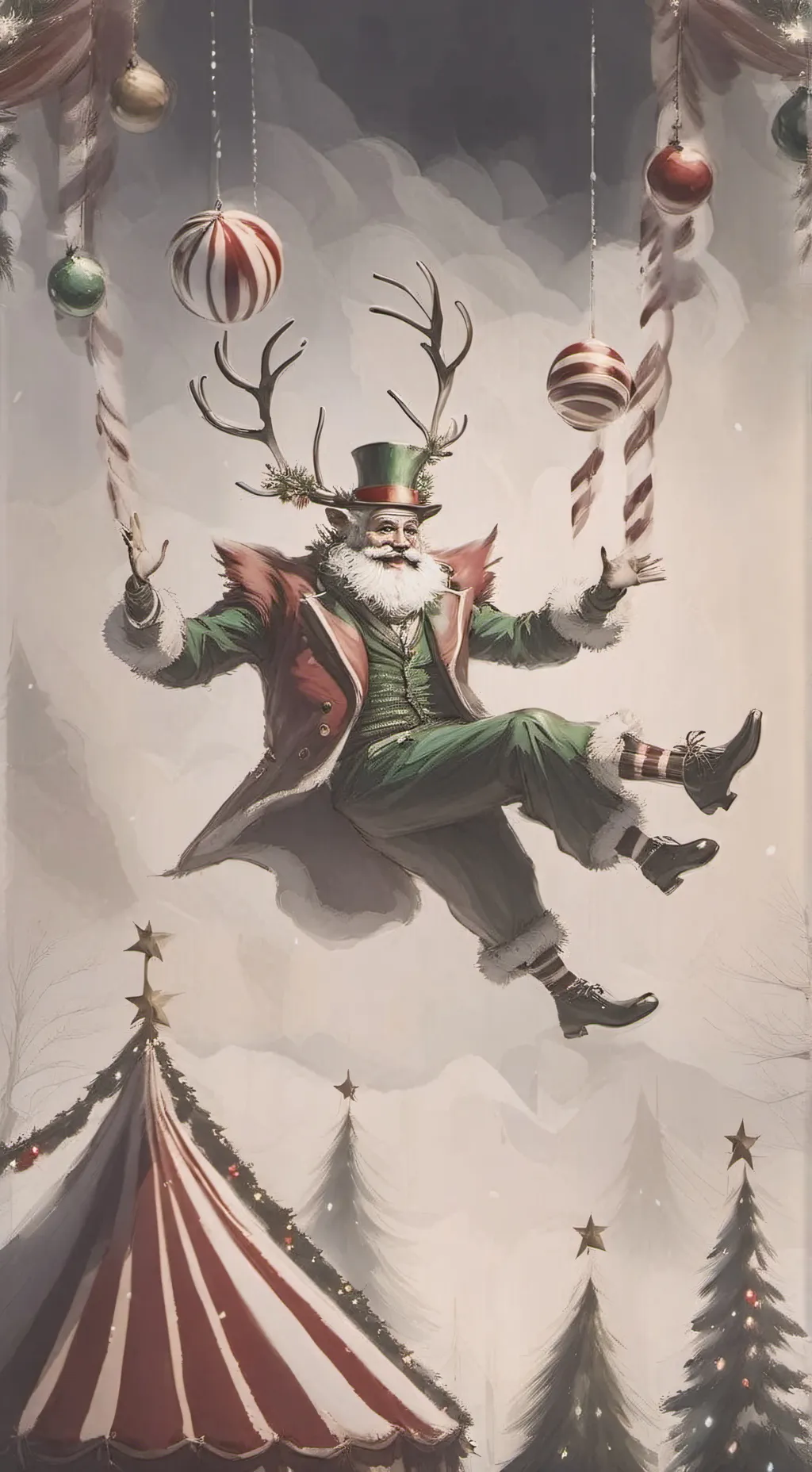 ai character: Tadc CHRISTMAS  background