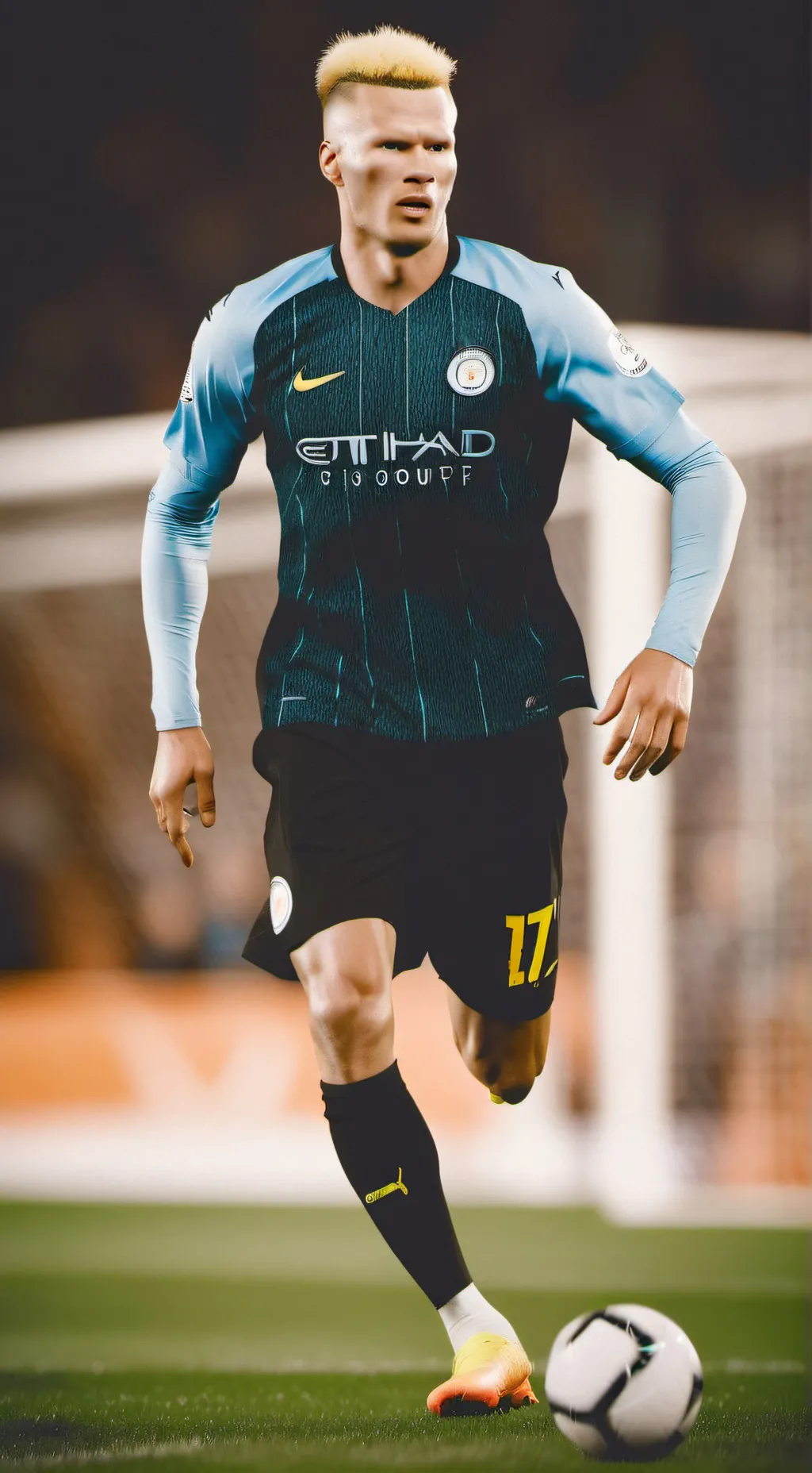 ai character: Haaland  background