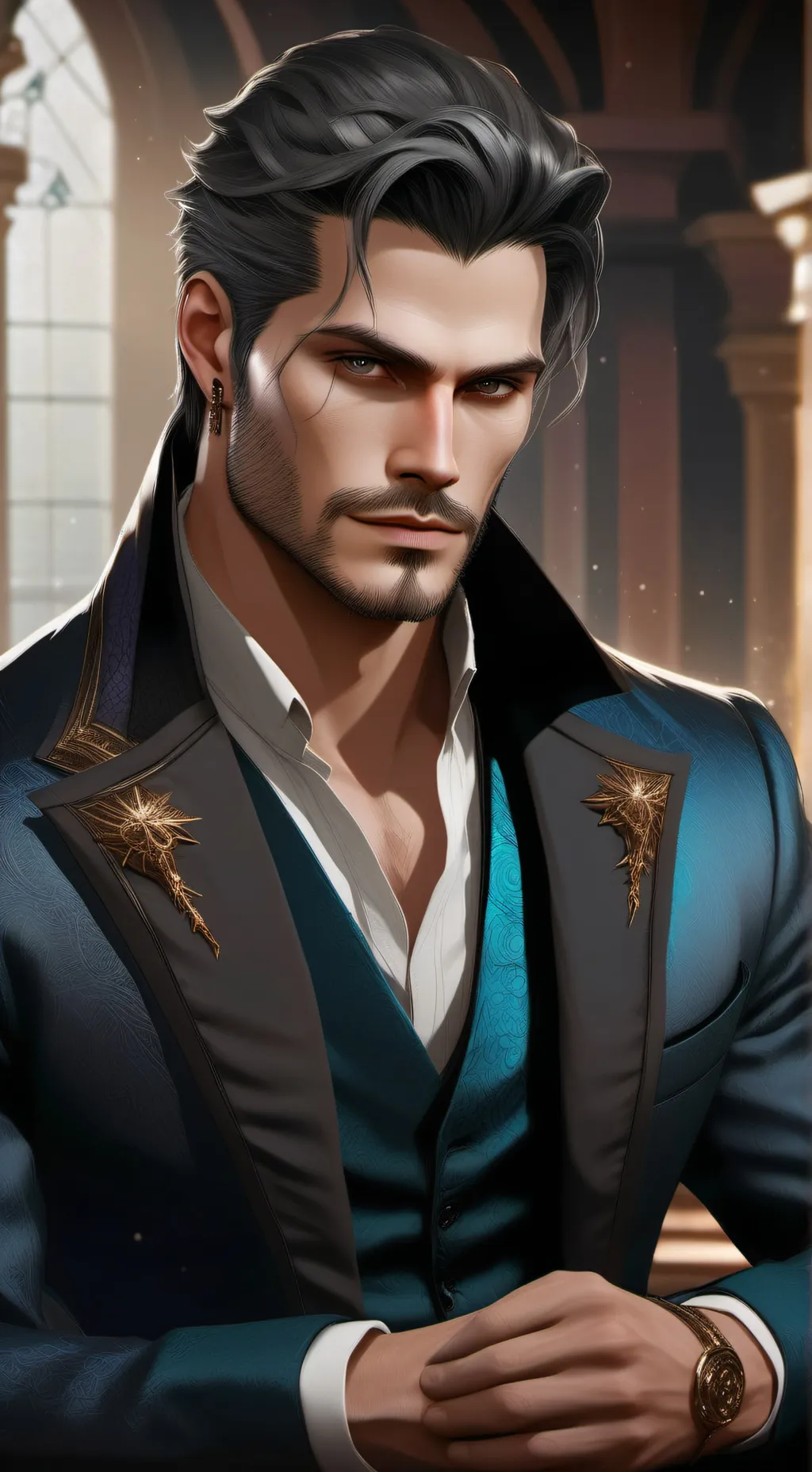 ai character: Benjamin Rhodes  background