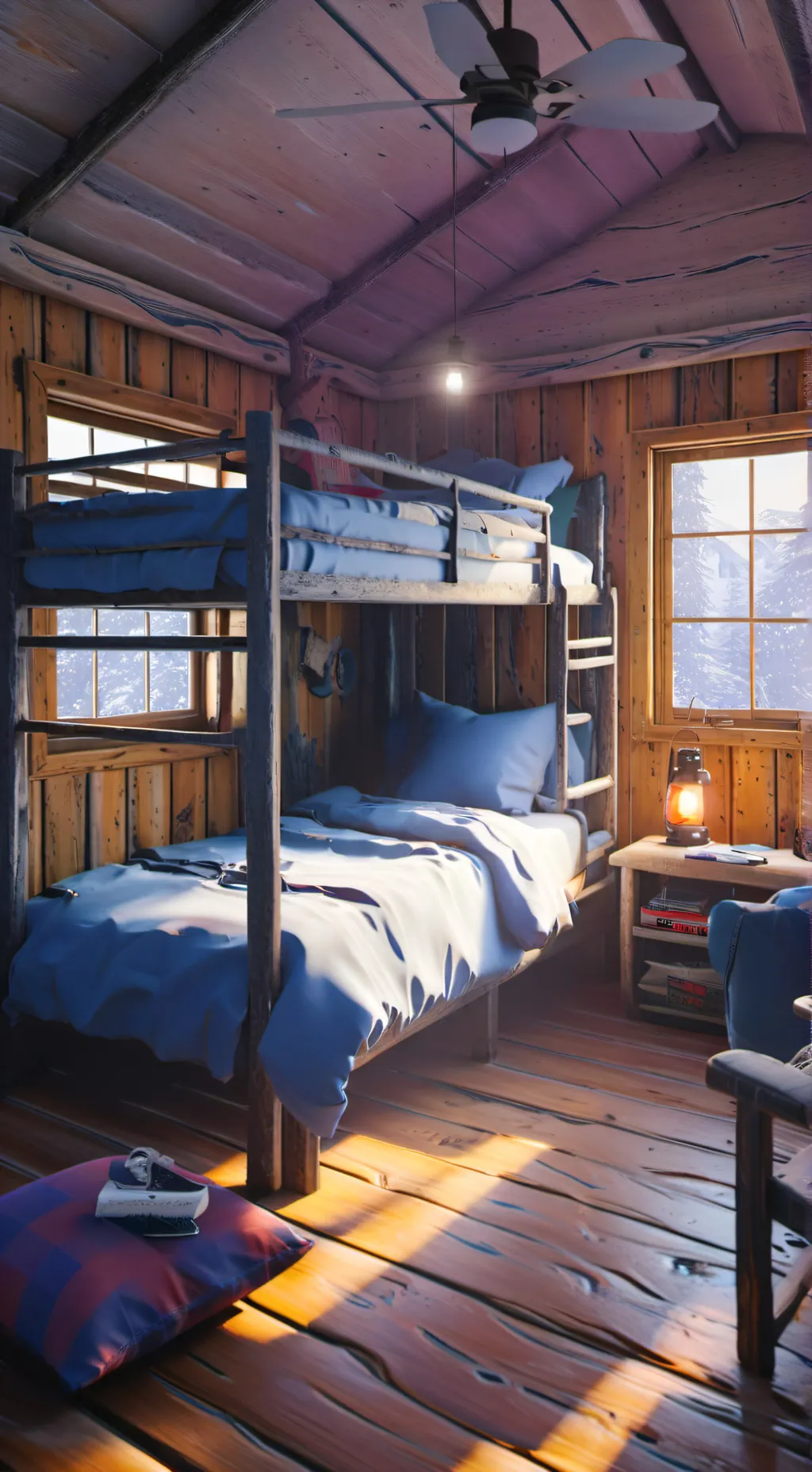 ai character: Summer camp background