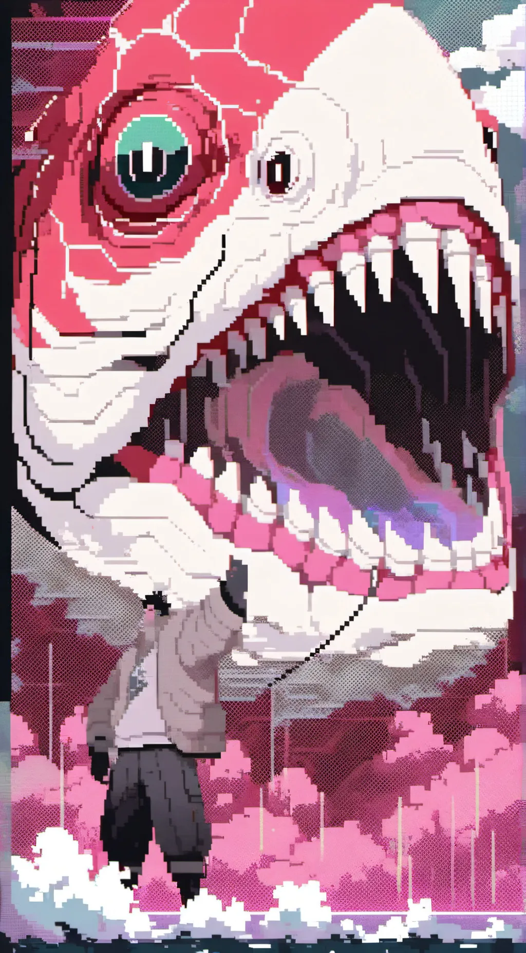 ai character: Monster fish background