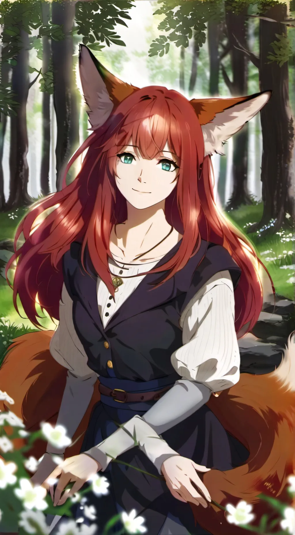 ai character: Лиса.  background