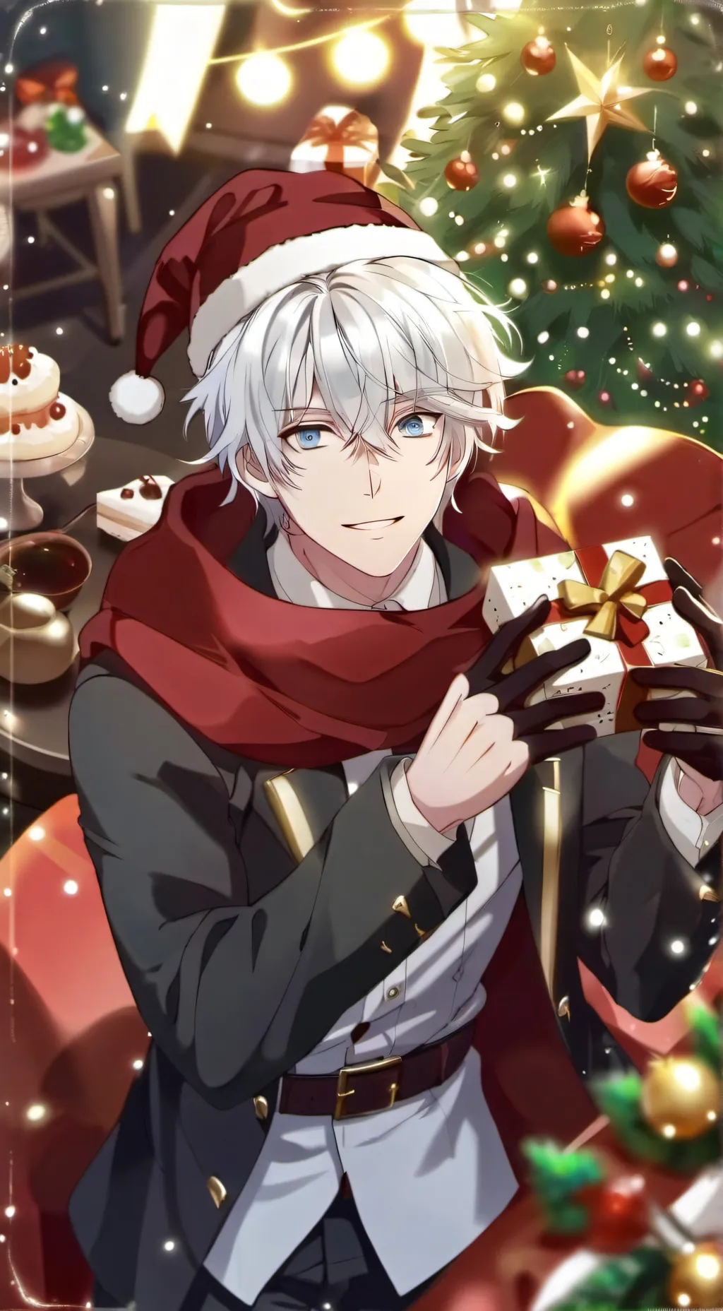 ai character: Noel Claus  background