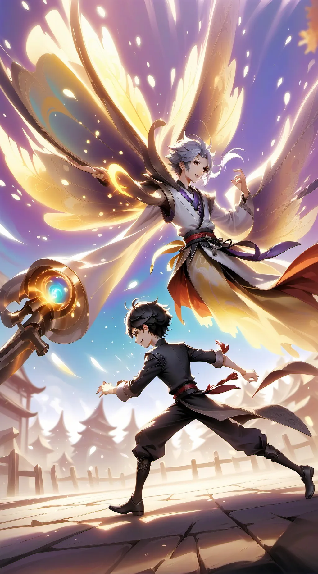 ai character: стикмены  background